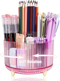 360 Rotating Pen Pencil Holder for Desk, Pen Organizer by HUTUDD