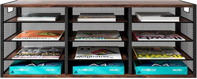 Mail Sorter Adjustable Holder, Countertop Literature Organizer, Student Mailbox - Image 2
