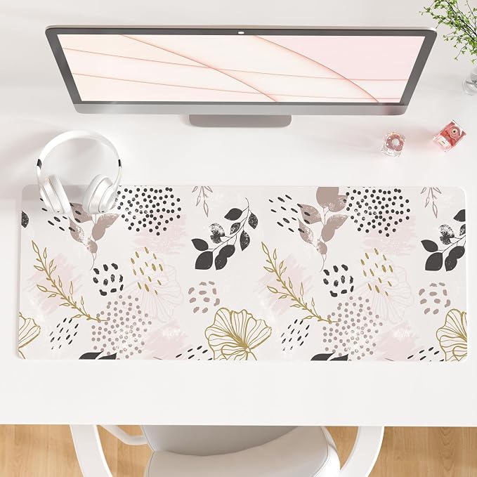 QiyI Large Mouse Pad for Desk, Cute Desk Mat for Desktop, Women Girls Office by QIYI