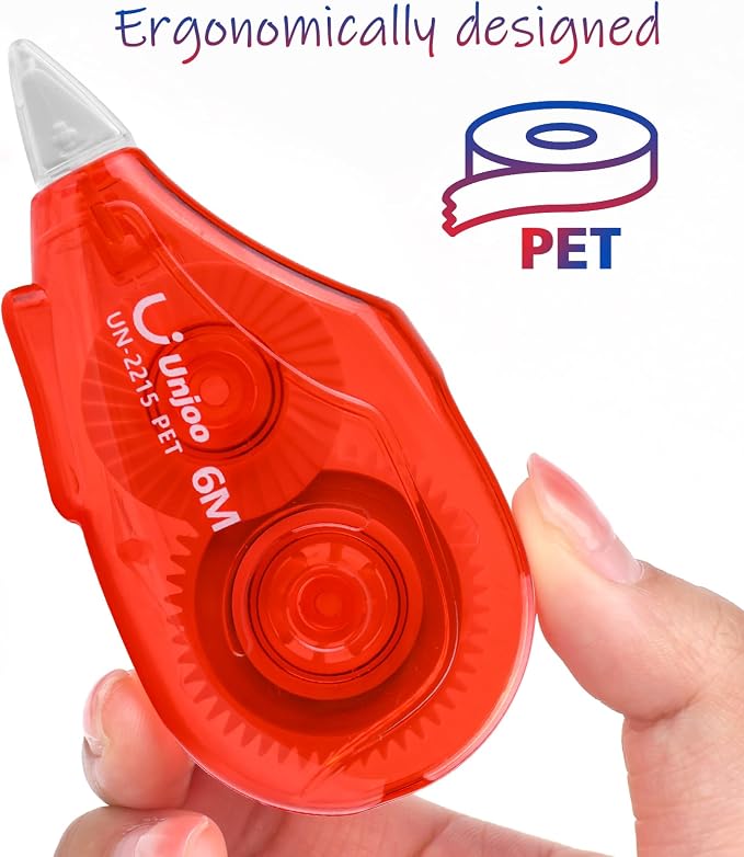 Unjoo White Correction Tape, For school, Office | Easy To Use Applicator - Image 4