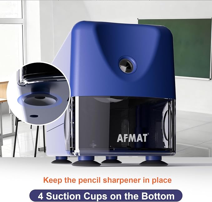 AFMAT Electric Pencil Sharpener, Cordless & Rechargeable, Heavy Duty Classroom - Image 7