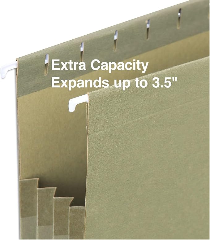 Staples Hanging File Pockets, Letter Size, 3.5" Expansion, Straight‑Cut - Image 3