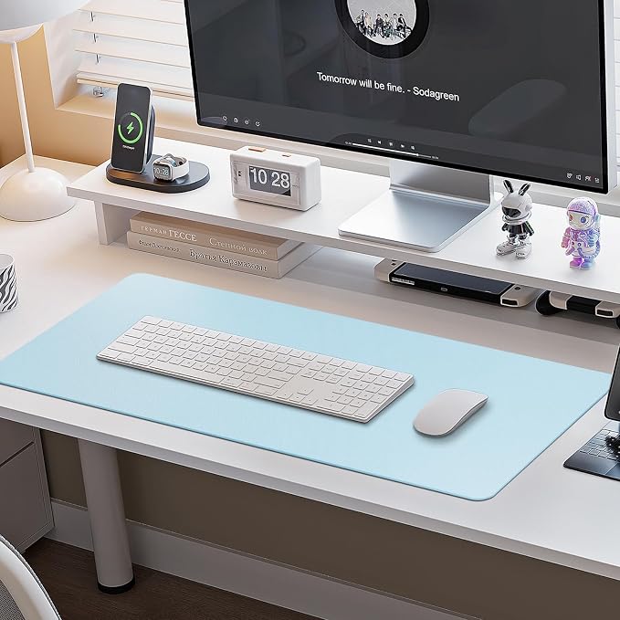 ‎Boutilon Leather Desk Pad Protector, Non-Slip Mouse Pad, Laptop Desk Pad - Image 6