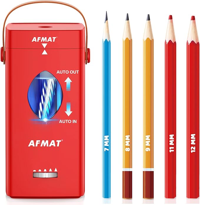 AFMAT Electric Pencil Sharpener, Rechargeable & Cordless, Fully Automatic by AFMAT