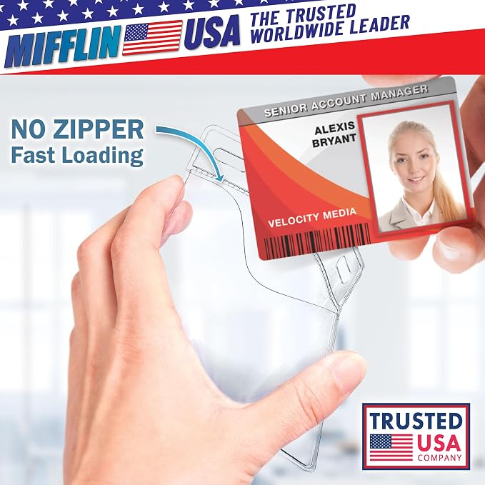 4x3 Horizontal ID Name Badge Holder - Image 2