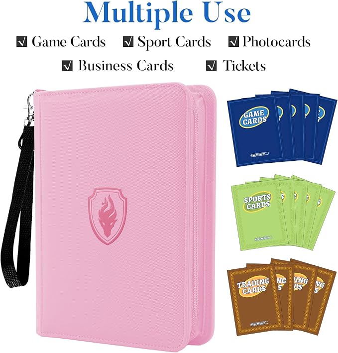 Fabmaker Premium 4 Pocket Zip Card Binder, Trading Card Binder - Image 3