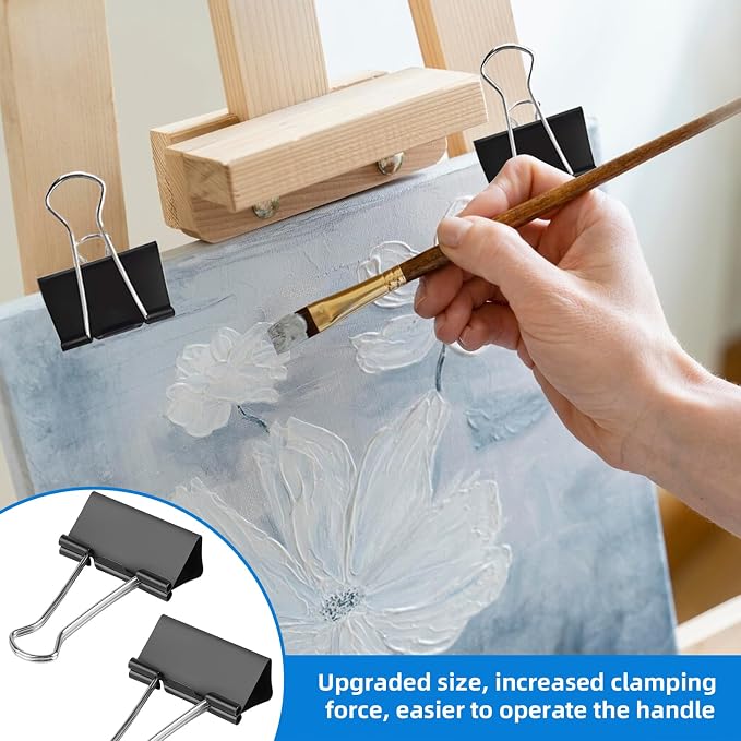 Jumbo Binder Clips 3 inch, 75mm Width, 6 Pack Extra Large Binder Clips - Image 6