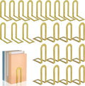 Chunful 24 Pcs Gold Modern Metal Book Ends by Chunful