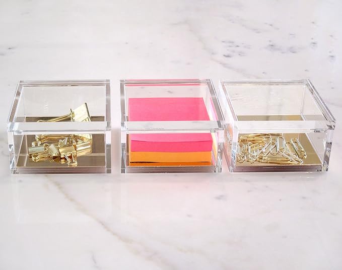 OfficeGoods Acrylic Desk Organizer w/Gold Base – Functional & Elegant Odds & - Image 8