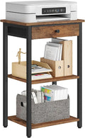 Gewudraw Printer Stand with Storage Drawer, 3-Tier Under Desk Printer Table by Gewudraw
