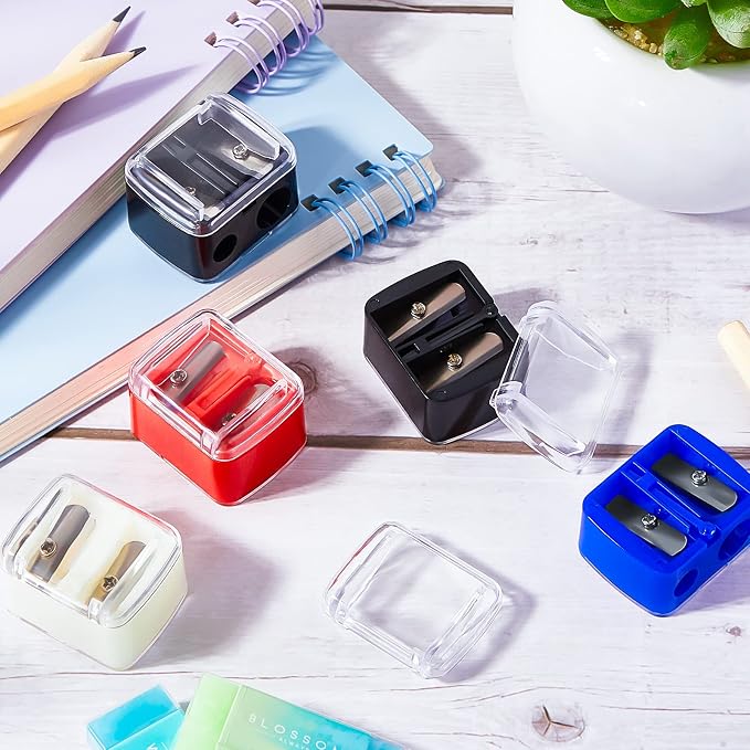 Chuangdi 5 Pack Makeup Pencil Sharpener, Dual Hole Cosmetic Pencil Sharpener - Image 6