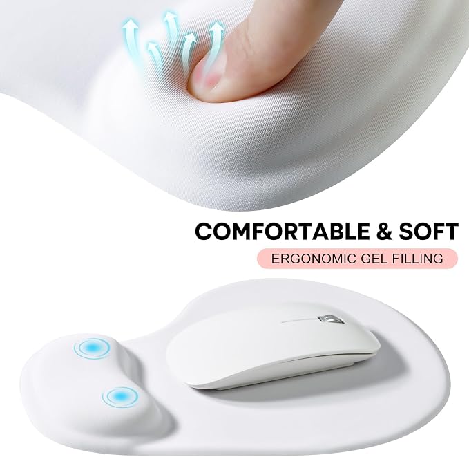 JIKIOU Mouse Pad, 2 Pack Ergonomic Mouse Pads - Image 5
