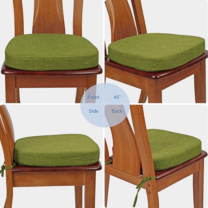 BUYUE Thickened 2.5" Friendly Woven Fabric Dining Chair Cushion, U-Shape High - Image 4
