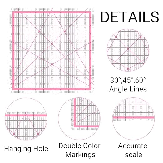 Quilting Rulers, 5 Quilting Square Rulers, Quilting Rulers and Templates - Image 3