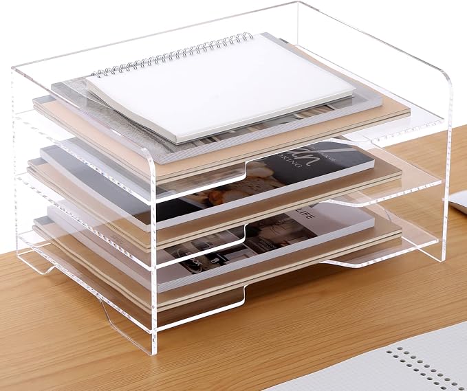 SANRUI Acrylic Paper Organizer Letter Tray - Image 9