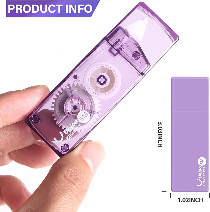 Unjoo Mini White Correction Tape Set | Aesthetic Cute Correction Tape, - Image 3
