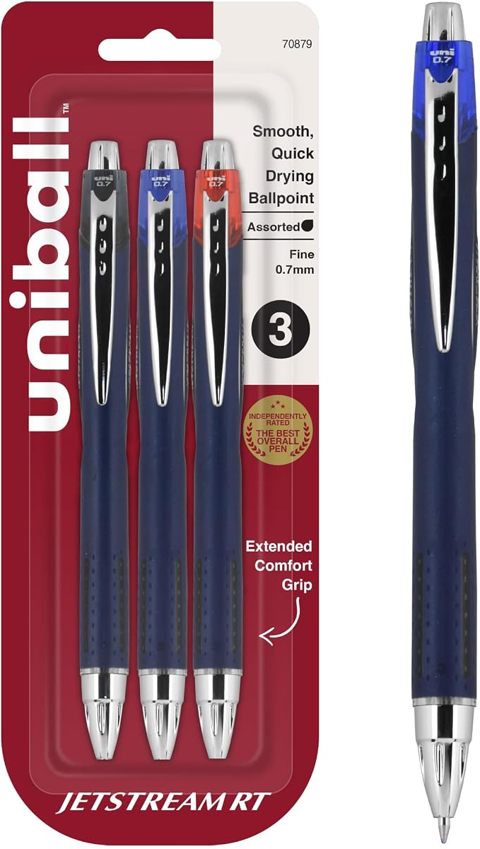 Uniball 70879 Uni-Ball Jetstream Fine Point 0.7 Mm Piece Of 3 by uni-ball