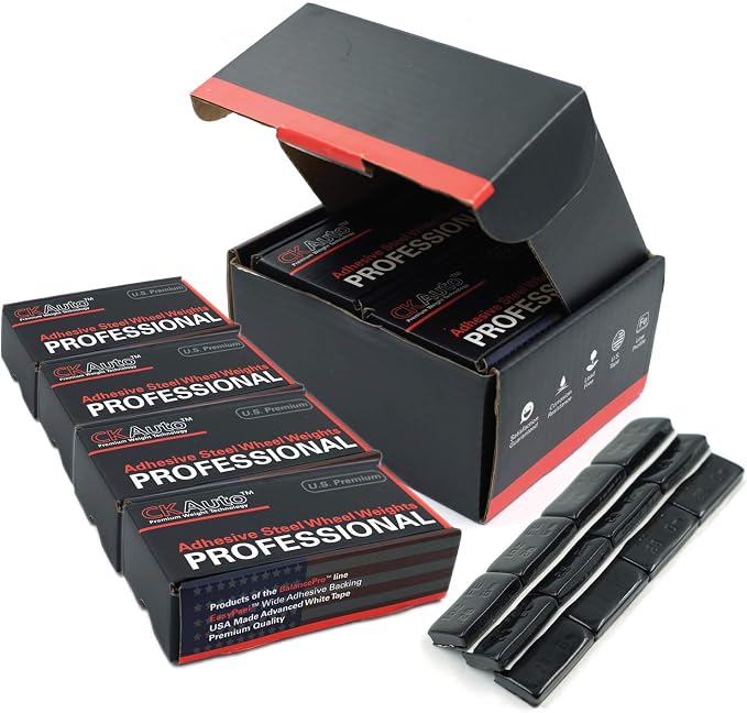 CKAuto 4 Boxes, Adhesive Stick on Wheel Weights, EasyPeel Tape, 72 oz/Box by CKAuto