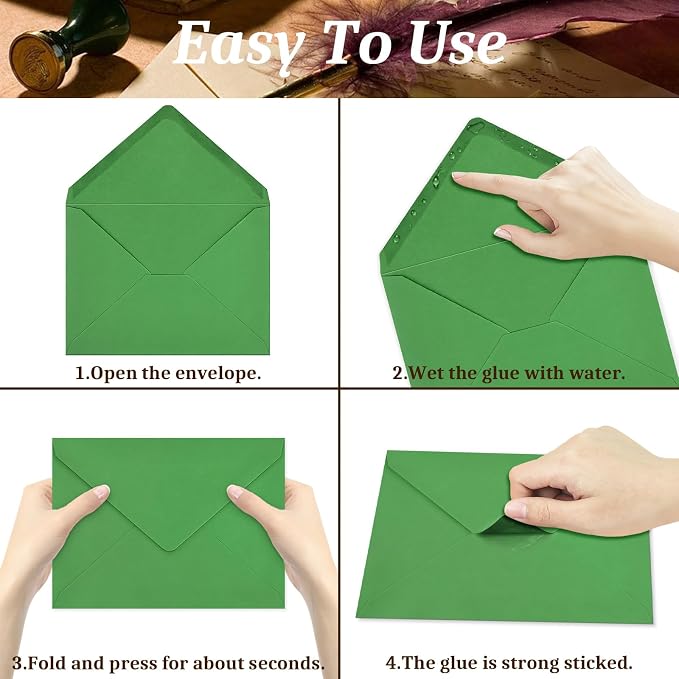 200 Pack A7 Envelopes, 5.24 x 7.24 in Christmas Envelopes - Image 4