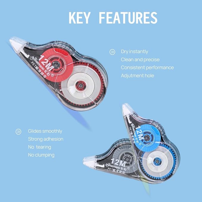 39.37ft Correction Tape with Dispenser, 6-Count Pack, Opaque and Easy-to-Use - Image 2