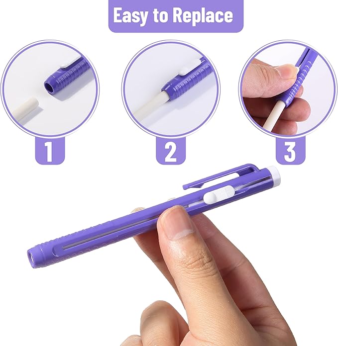 Mr. Pen- Retractable Mechanical Eraser Pens, 6 Pack, Twilight Colors | - Image 5