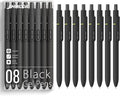 0.7mm Gel Pens Black Ink, 8 Pack Retractable Pens by JIMMIDDA
