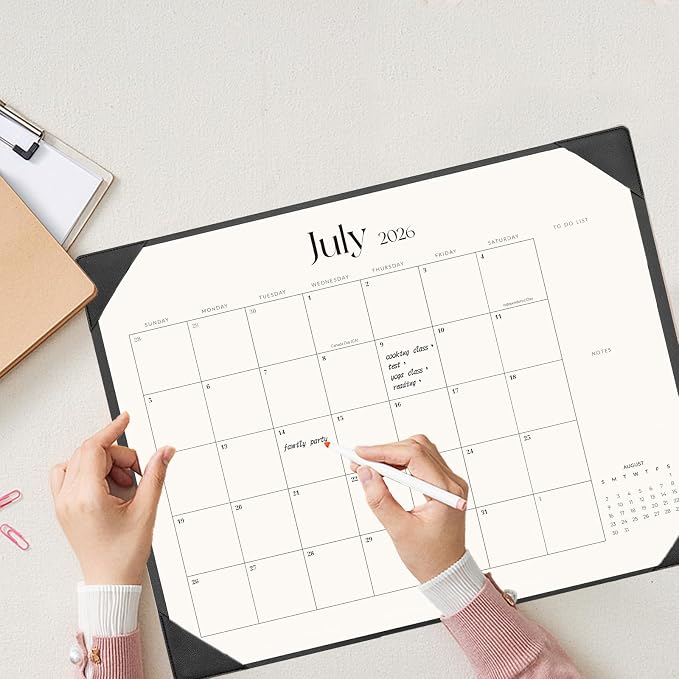 Desk Calendar 2026-2027 with Desk Mat – 22" x 17" Large Desk Pad Calendar Runs - Image 5