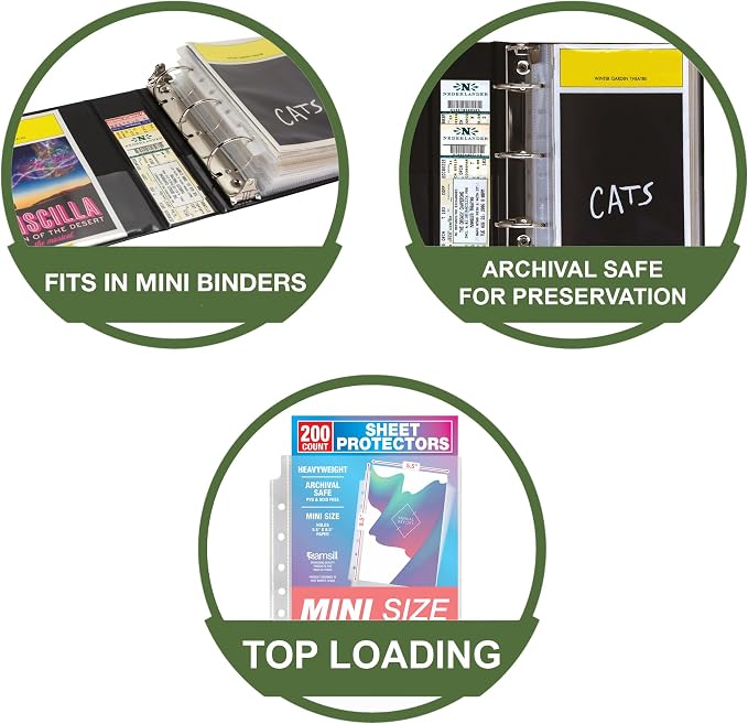 Samsill Mini Sheet Protectors 200 Pack, 5.5 x 8.5 Inch Page Protectors - Image 3