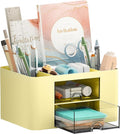 Marbrasse Pen Organizer with 2 Drawer, Desk Organizers and Accessories with 5 by Marbrasse