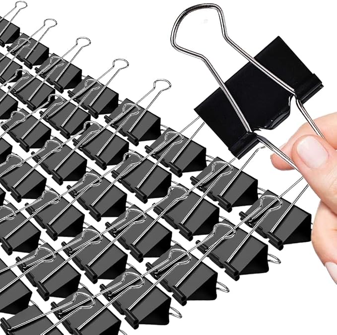 Extra Large Binder Clips, 48 Pack, 2 Inch, Standard 51mm, Capacity 0.86 Inch by honsing