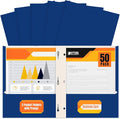 Better Office Products Blue Paper 2 Pocket Folders by BetterOfficeProducts