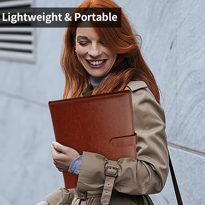 Professional Padfolio with Clipboard, Faux Leather Portfolio Folder Binder - Image 7
