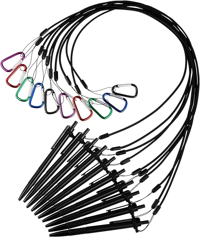 Lewtemi 10 Sets 24 Inch Pen Leash Pen Silicone Lanyard Holder by Lewtemi
