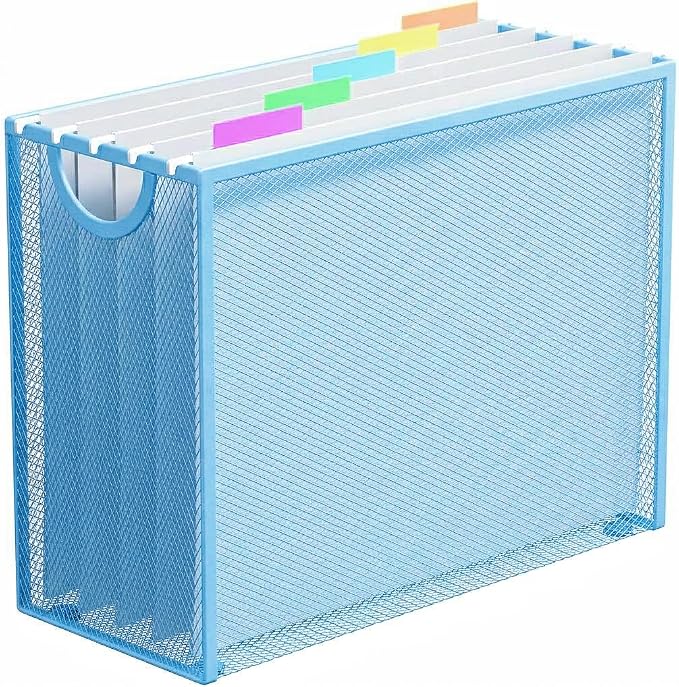 Hanging File Organizer, Letter-Size File Holder Filing Box by GoldOrcle