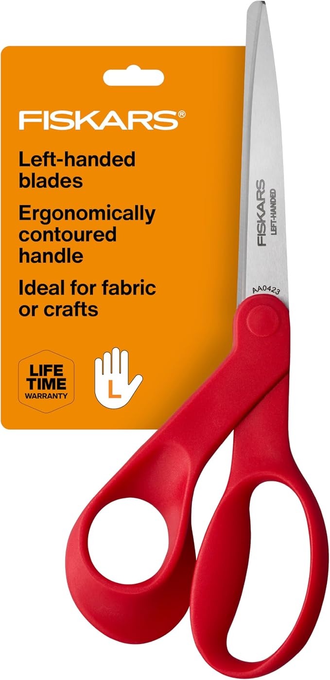 Fiskars Left-Handed Scissors, Precision Cutting by Unknown