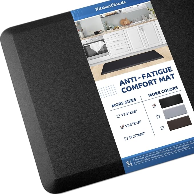 KitchenClouds Kitchen Mat Cushioned Anti Fatigue Kitchen Rug 17.3"x39" Water by KitchenClouds