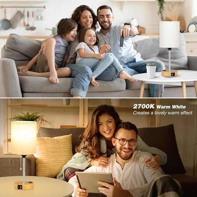 Small Bedside Lamp for Bedroom Nightstand - Image 5