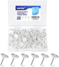 120 Count Clear Push Pin Tacks, Premium Thumb Tacks Steel Point and Plastic by KIAFUM