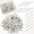 500Pcs White Map Pins, 1/8 Inch Map Tacks, Round Ball Head Map Push Pins by Auvotuis