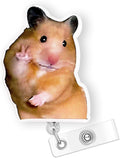 Funny Hamster Badge Reel Retractable by Bydevia