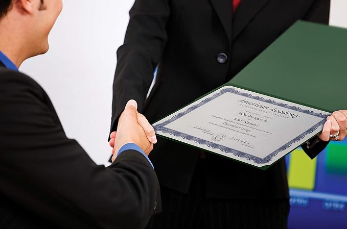 Better Office Products 25 Pack Green Certificate Holders, Diploma Holders - Image 2