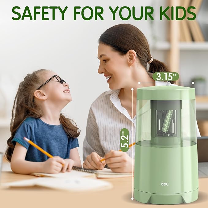 Deli Electric Pencil Sharpener, Automatic Pencil Sharpeners - Image 8
