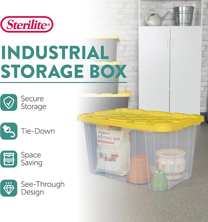 Sterilite 8-Pack 27 Gallon Industrial Tote, and Office - Image 3