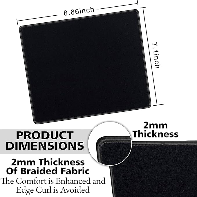 SaiTech IT 5 Pack Waterproof Mouse Pad, 8.66x7.1 inch, non-slip rubber - Image 2