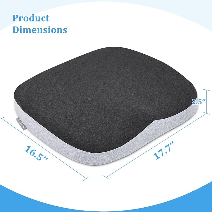 GOFORIT Molded Memory Foam Seat Cushion, Patent Dual-Layer Foam Design Office - Image 3