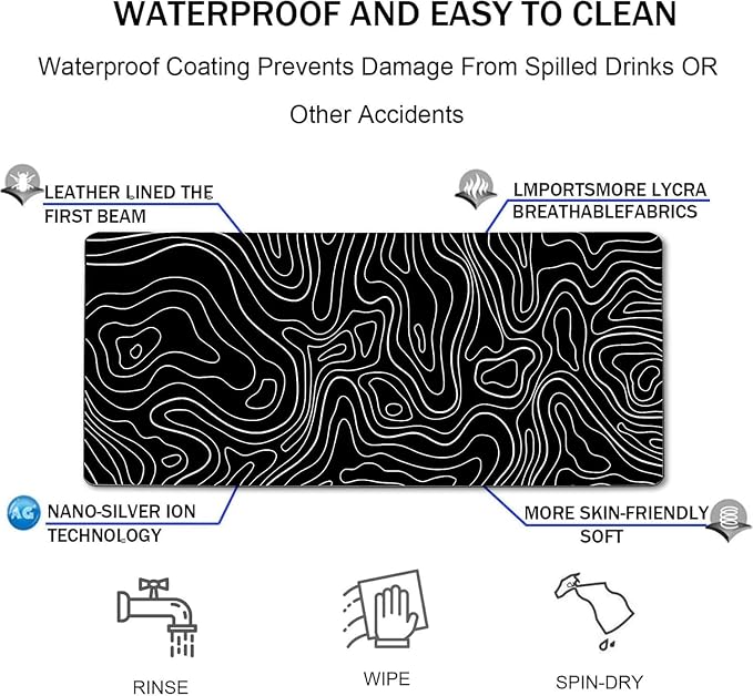 Large Mouse Pad, Big Desk Mat Large Office Desk Pad, Durable Extended Mouse Mat - Image 5