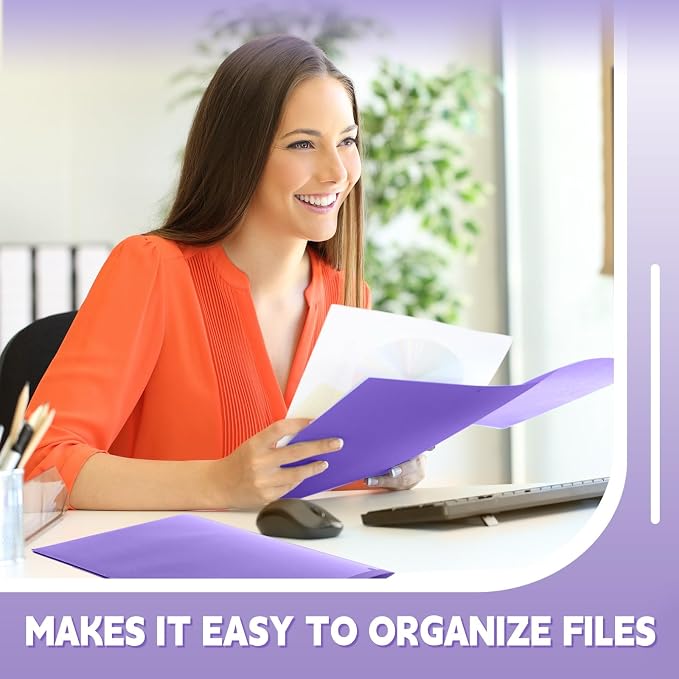 Henoyso 18 Pack Purple Plastic Folders - Image 5