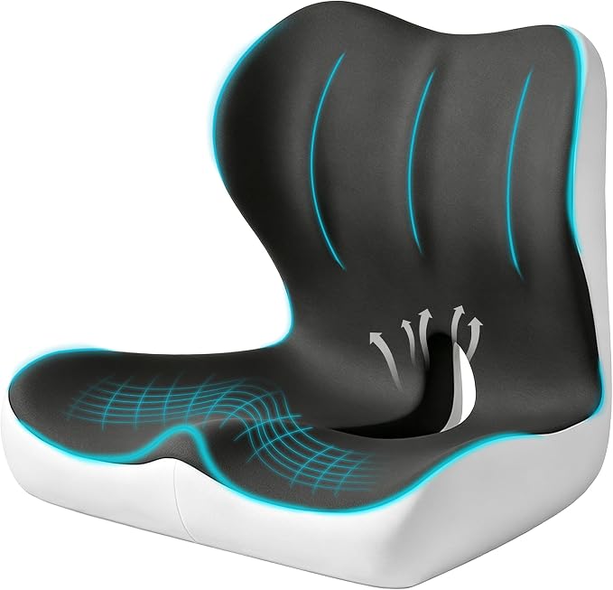 Seat Cushion for Office Chair and Car, Ergonomic Memory Foam Seat Cushion by Unknown