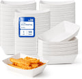 Fit Meal Prep [125 Pack 1 lb Paper Food Trays Heavy Duty Disposable Food Boats by FMPBRANDS