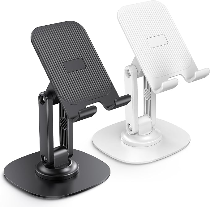 OMOTON Cell Phone Stand for Desk, 2 Pack Adjustable Foldable Phone Holder by OMOTON